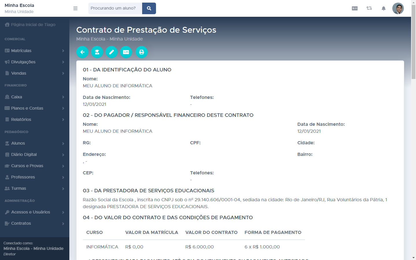 Contrato de Prestação de Serviços